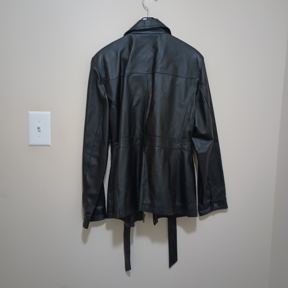 East 5th Genuine Leather Women's Jacket /Coat Black Size Xlarge - Picture 3 of 10